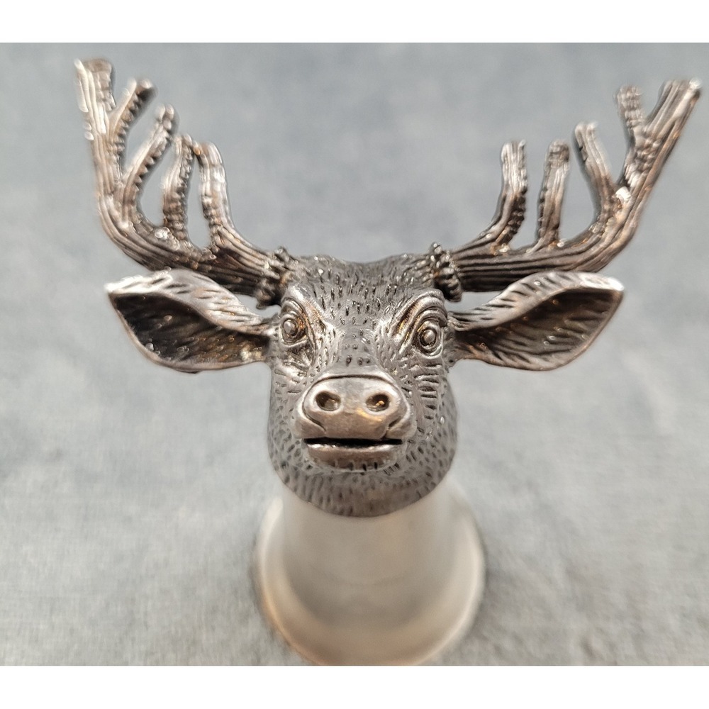 Jagermeister Pewter Deer Head Shot Glass -Metal